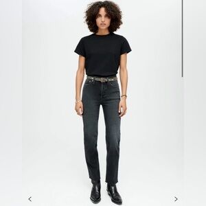 Re/Done Black Straight Leg Women's Jeans